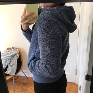 Uniqlo blocktech fleece pile lined hoodie